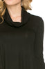 Long Sleeve Cowl Neck A-Line Tunic Dress - BodiLove | 30% Off First Order - 4