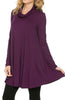 Long Sleeve Cowl Neck A-Line Tunic Dress - BodiLove | 30% Off First Order - 9