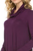 Long Sleeve Cowl Neck A-Line Tunic Dress - BodiLove | 30% Off First Order - 12