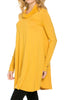 Long Sleeve Cowl Neck A-Line Tunic Dress - BodiLove | 30% Off First Order - 23