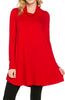 Long Sleeve Cowl Neck A-Line Tunic Dress - BodiLove | 30% Off First Order - 25