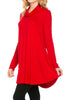 Long Sleeve Cowl Neck A-Line Tunic Dress - BodiLove | 30% Off First Order - 27