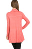 Long Sleeve Cowl Neck A-Line Tunic Dress - BodiLove | 30% Off First Order - 47