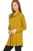 Long Sleeve Cowl Neck A-Line Tunic Dress - BodiLove | 30% Off First Order - 51