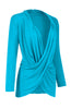 Long Sleeve Criss Cross Drape Front Top - BodiLove | 30% Off First Order
 - 25