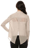Long Sleeve Open Front Cardigan W/ Chiffon Back - BodiLove | 30% Off First Order
 - 2