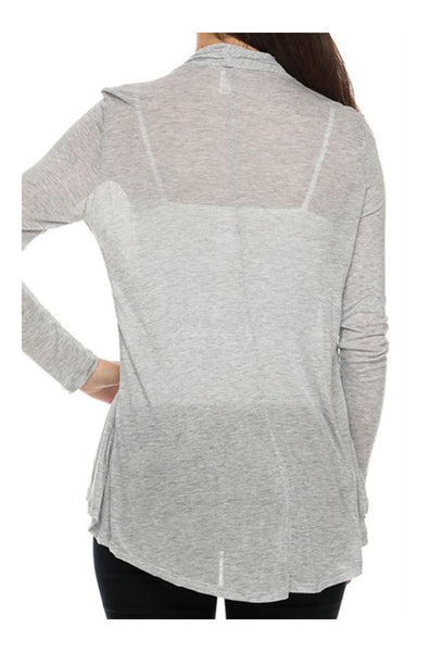 Devine Open Front Long Sleeve Cardigan