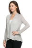 Draped Open Front Long Sleeve Cardigan - BodiLove | 30% Off First Order
 - 16