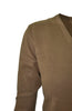 Long Sleeve V-Neck Button Up Cardigan - BodiLove | 30% Off First Order - 79 | Dark Khaki