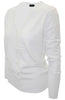 Long Sleeve V-Neck Button Up Cardigan - BodiLove | 30% Off First Order - 9 | Ivory