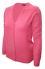 Long Sleeve V-Neck Button Up Cardigan - BodiLove | 30% Off First Order - 17 | Pink
