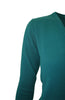 Long Sleeve V-Neck Button Up Cardigan - BodiLove | 30% Off First Order - 75 | Teal