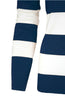 Long Sleeve V-Neck Pullover Cardigan - BodiLove | 30% Off First Order - 47 | Navy & White