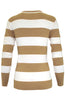 Long Sleeve V-Neck Pullover Cardigan - BodiLove | 30% Off First Order - 11 | Light Brown & White