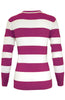 Long Sleeve V-Neck Pullover Cardigan - BodiLove | 30% Off First Order - 14 | Magenta & White