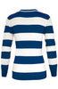 Long Sleeve V-Neck Pullover Cardigan - BodiLove | 30% Off First Order - 8 | Teal & White
