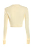 Cropped Long Sleeve Crew Neck Sweatshirt | 30% Off First Order | Ivory