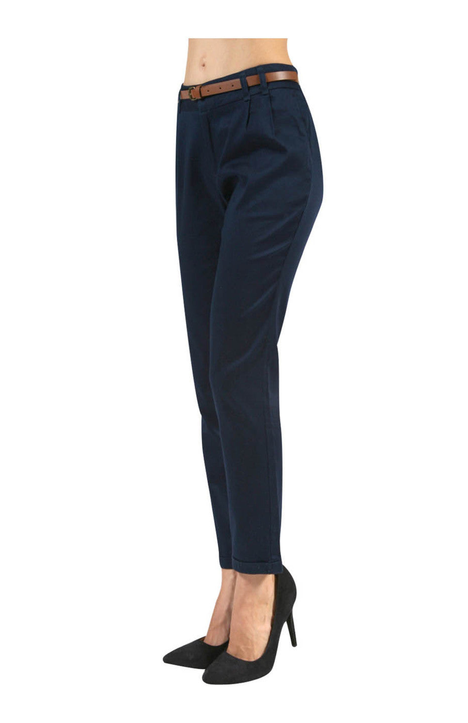 Tailored Professional Dress Pants W Belt BodiLove Fashion Store