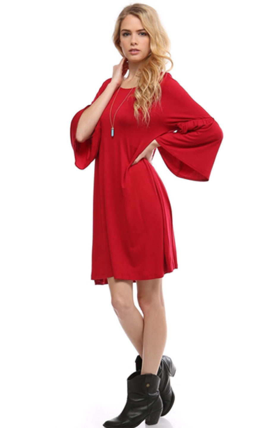 Oversized bell sleeve dress hot sale