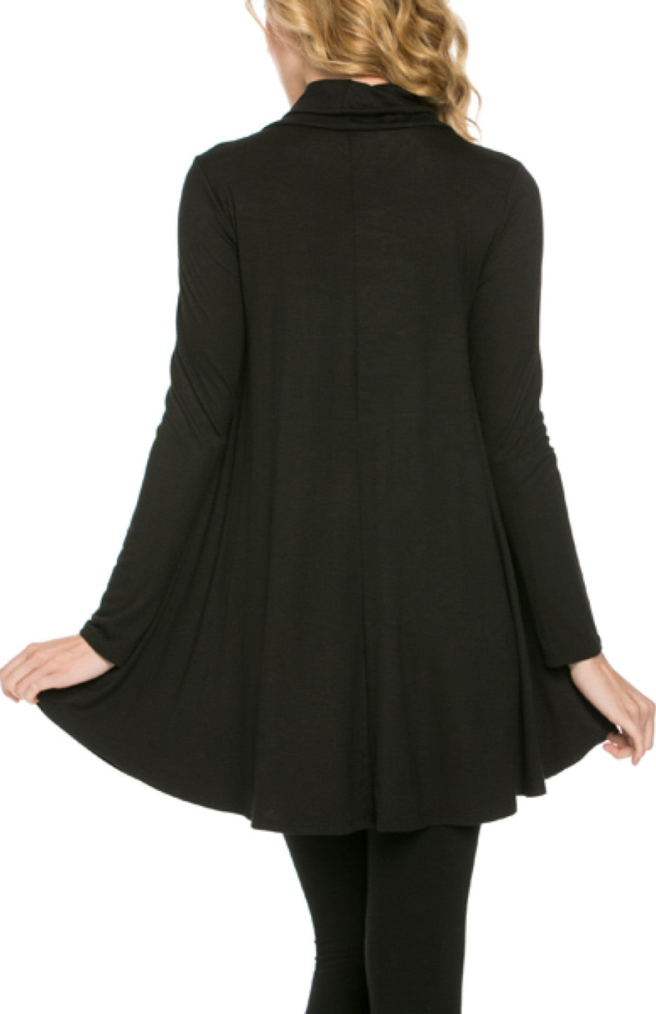 Long Sleeve Cowl Neck A-Line Tunic Dress BodiLove Fashion Store Long Sleeve Cowl Neck A-Line Tunic Dress BodiLove Fashion Store
