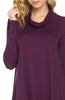 Long Sleeve Cowl Neck A-Line Tunic Dress - BodiLove | 30% Off First Order - 11