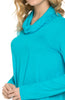 Long Sleeve Cowl Neck A-Line Tunic Dress - BodiLove | 30% Off First Order - 35