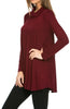 Long Sleeve Cowl Neck A-Line Tunic Dress - BodiLove | 30% Off First Order - 62