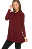 Long Sleeve Cowl Neck A-Line Tunic Dress - BodiLove | 30% Off First Order - 64