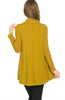 Long Sleeve Cowl Neck A-Line Tunic Dress - BodiLove | 30% Off First Order - 50