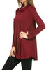 Long Sleeve Cowl Neck A-Line Tunic Dress - BodiLove | 30% Off First Order - 38