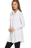 Long Sleeve Cowl Neck A-Line Tunic Dress - BodiLove | 30% Off First Order - 61