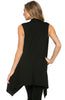 Draped Open Front Jersey Knit Vest - BodiLove | 30% Off First Order
 - 2