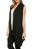Draped Open Front Jersey Knit Vest - BodiLove | 30% Off First Order
 - 3