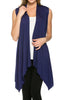 Draped Open Front Jersey Knit Vest - BodiLove | 30% Off First Order
 - 9