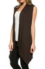 Draped Open Front Jersey Knit Vest - BodiLove | 30% Off First Order
 - 14