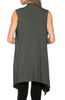 Draped Open Front Jersey Knit Vest - BodiLove | 30% Off First Order
 - 16