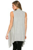 Draped Open Front Jersey Knit Vest - BodiLove | 30% Off First Order
 - 25