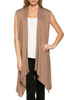 Draped Open Front Jersey Knit Vest - BodiLove | 30% Off First Order
 - 31