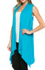 Draped Open Front Jersey Knit Vest - BodiLove | 30% Off First Order
 - 63