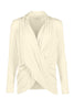 Long Sleeve Criss Cross Drape Front Top - BodiLove | 30% Off First Order - 31 | Ivory