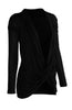 Long Sleeve Criss Cross Drape Front Top - BodiLove | 30% Off First Order
 - 2