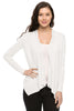 Long Sleeve Open Front Cardigan W/ Chiffon Back - BodiLove | 30% Off First Order
 - 8