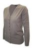 Long Sleeve V-Neck Button Up Cardigan - BodiLove | 30% Off First Order - 53 | Khaki