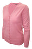 Long Sleeve V-Neck Button Up Cardigan - BodiLove | 30% Off First Order - 13 | Light Pink