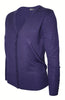 Long Sleeve V-Neck Button Up Cardigan - BodiLove | 30% Off First Order - 65 | Purple