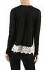 Long Sleeve Sweater With Sheer Lace Trim - BodiLove | 30% Off First Order - 2