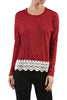 Long Sleeve Sweater With Sheer Lace Trim - BodiLove | 30% Off First Order - 4
