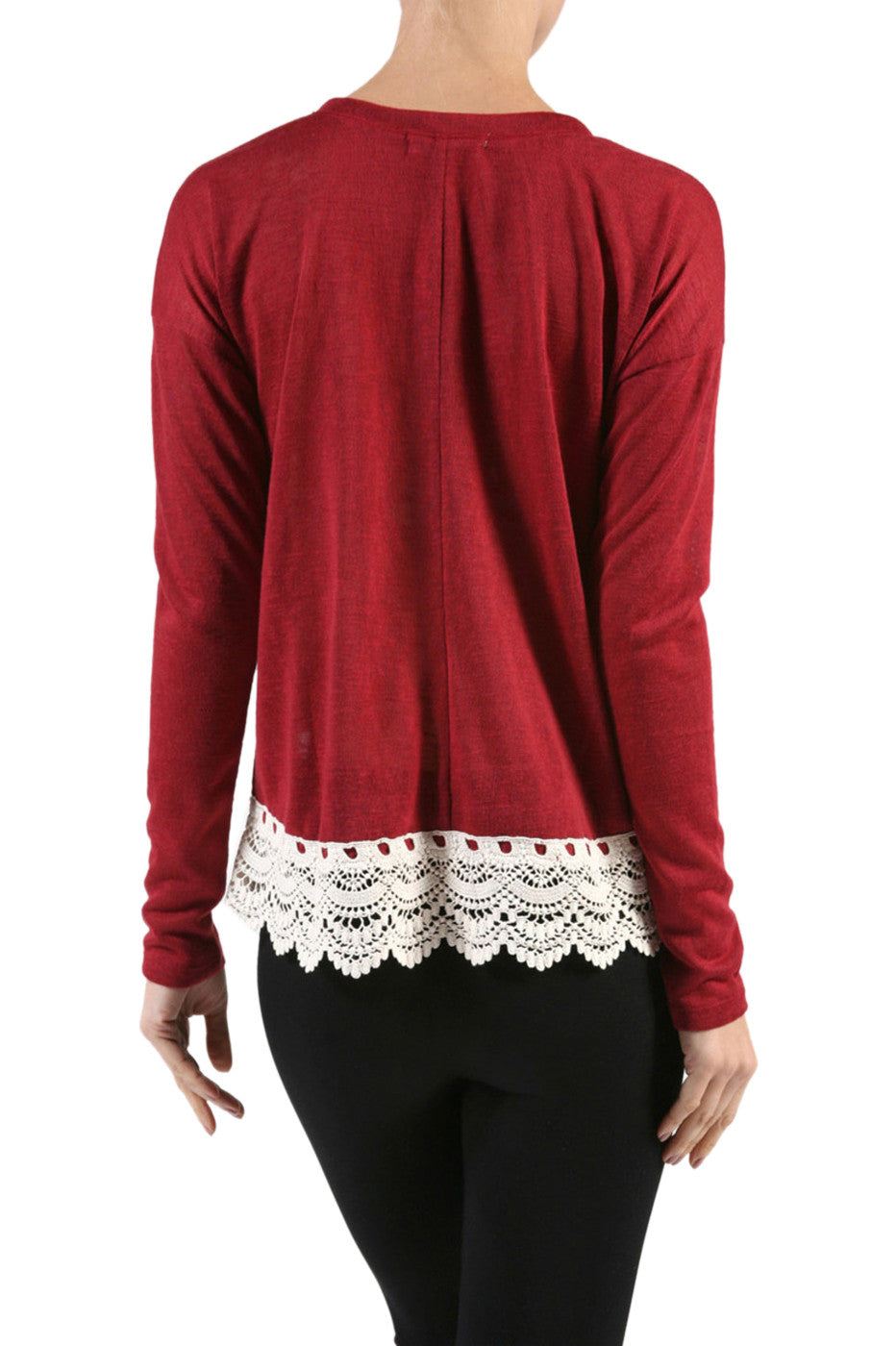 Pale Taupe Long Sleeve Sweater With Burgundy Leging And Leopard