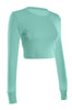 Cropped Long Sleeve Crew Neck Sweatshirt | 30% Off First Order | Mint