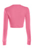 Cropped Long Sleeve Crew Neck Sweatshirt | 30% Off First Order | Coral